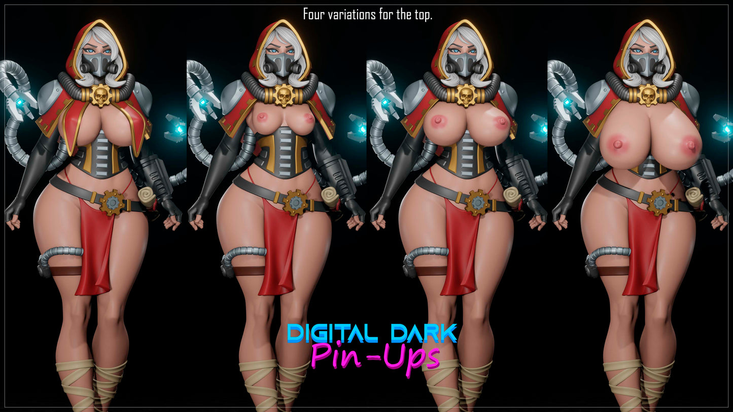 Female Tech Priest - Digital Dark Pin-ups
