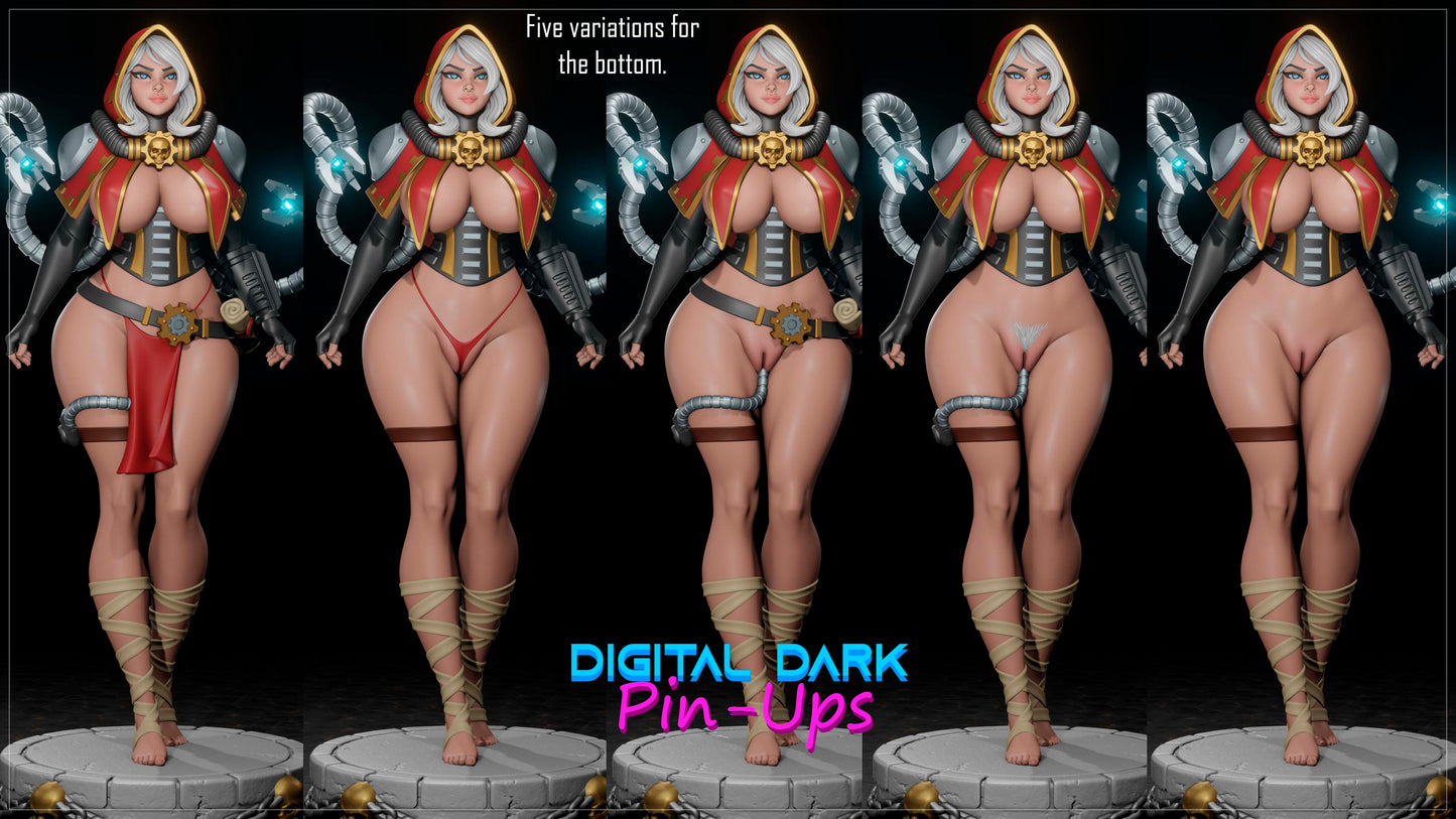 Female Tech Priest - Digital Dark Pin-ups