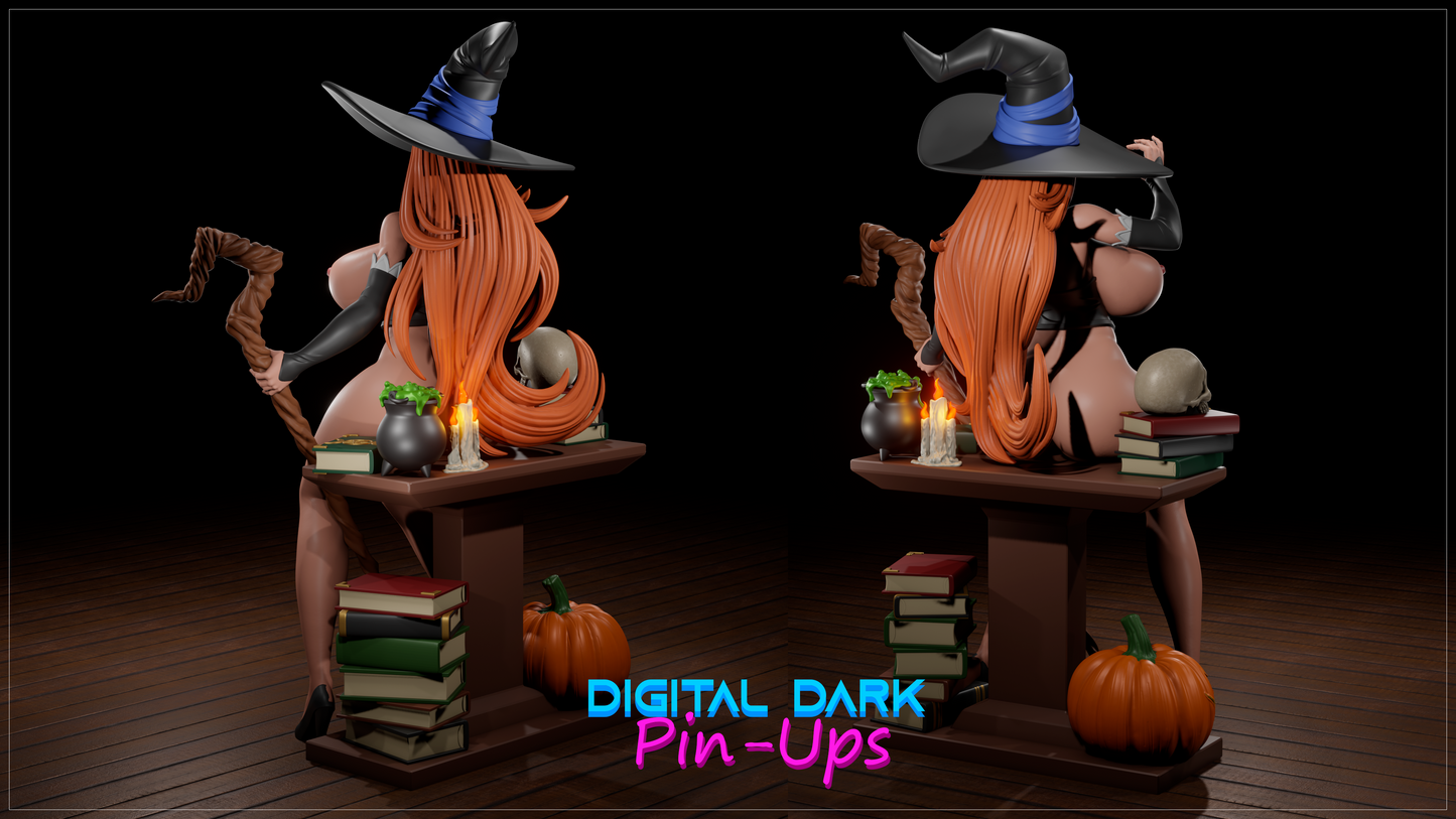 Sorceress Flying Fairy Futa - Digital Dark Pin-ups