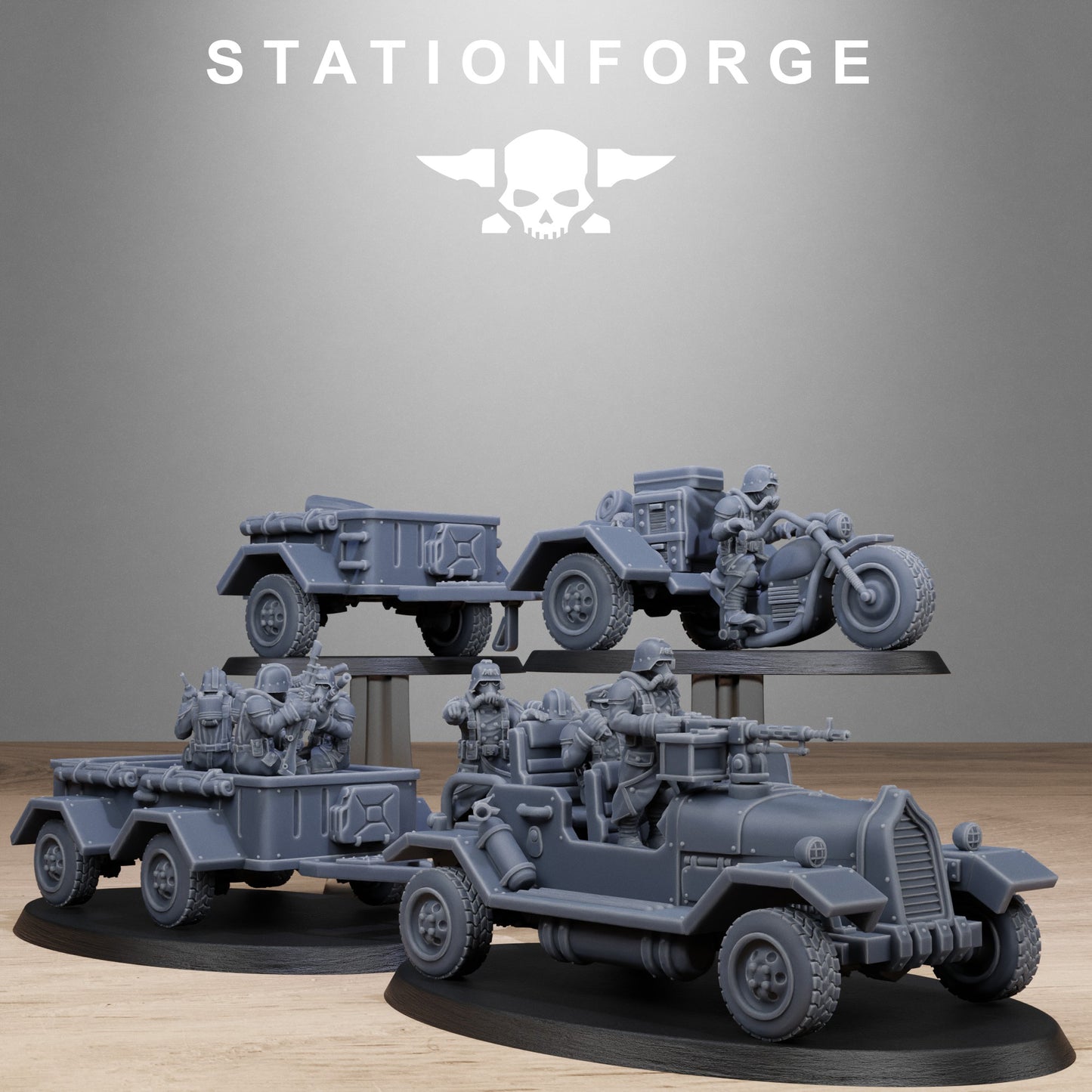 GrimGuard Support Vehicles - StationForge - 28mm