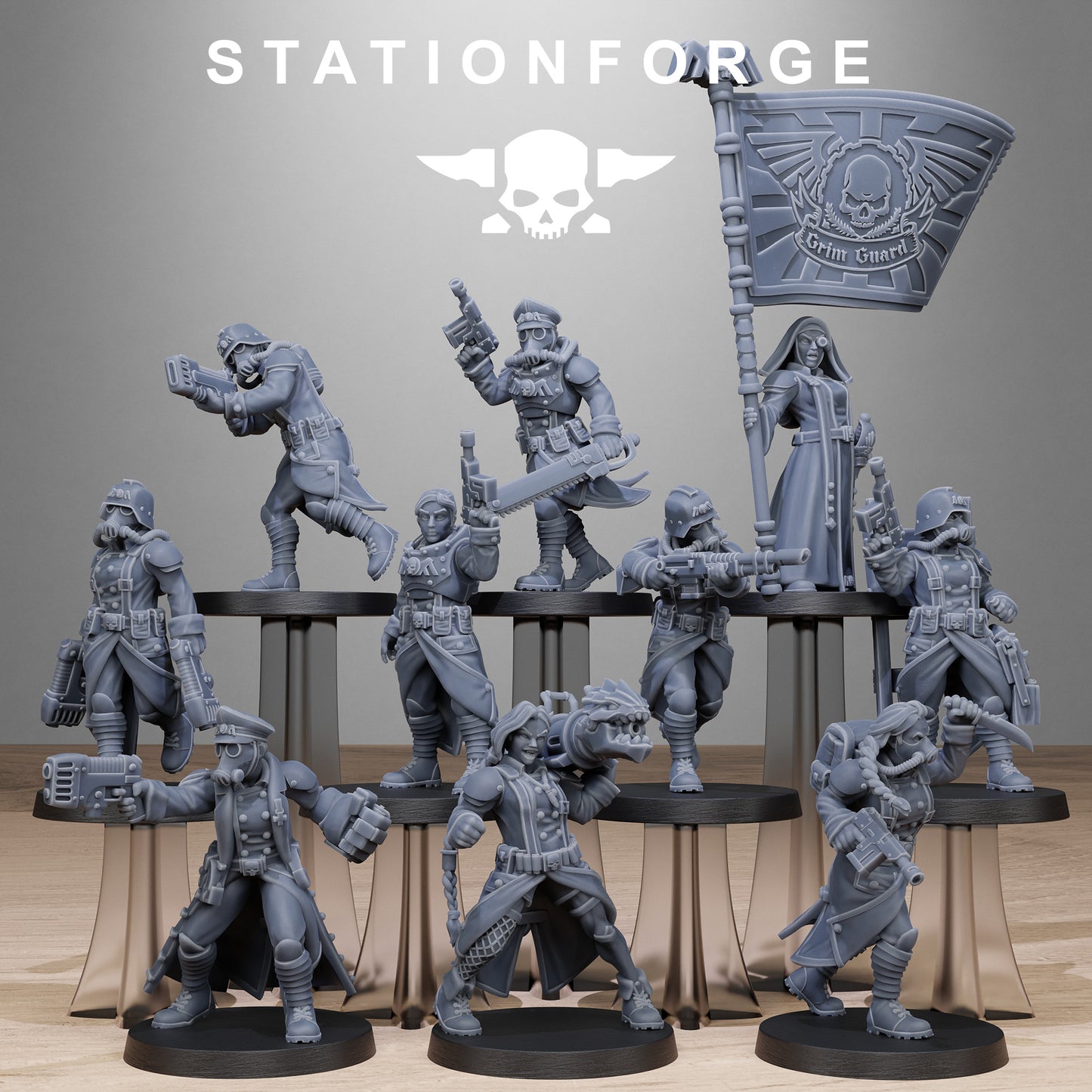 GrimGuard Sisters - StationForge - 28mm