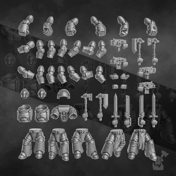 Space Knights Storm Squad with Jetpacks (build kit) - Arms And Weapons - Bits - Dakkadakka