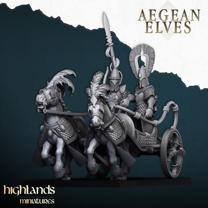 Aegean Elves - Aegean Elf Chariot - Highlands Miniatures