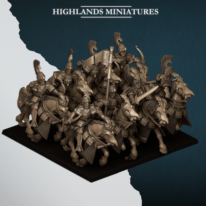 Aegean Elves - Aegean Sea Hippeis - Highlands Miniatures