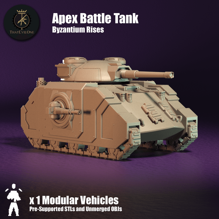 Byzantium Rises Palatinii Apex Battle Tank - ThatEvilOne - 28mm