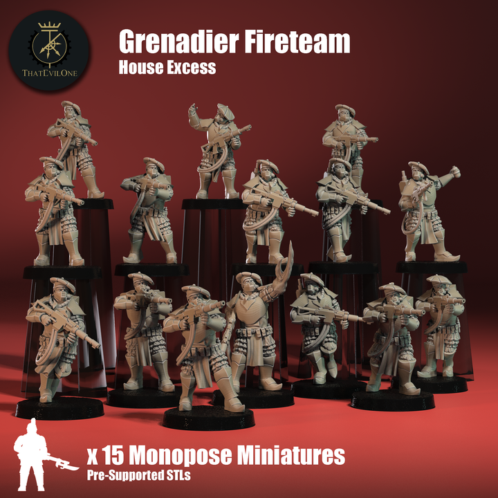 House Excess Grenadiers Fireteam - ThatEvilOne - 28mm