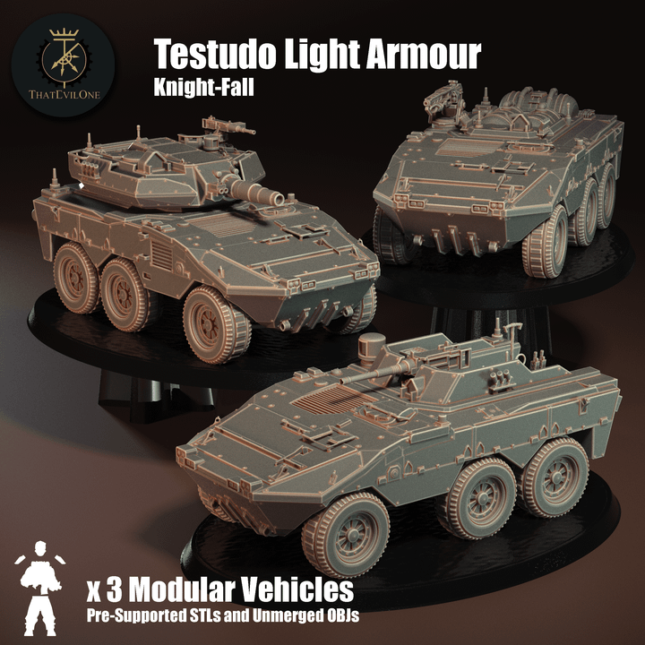Knight Fall Testudo Modular Light Tanks - ThatEvilOne - 28mm