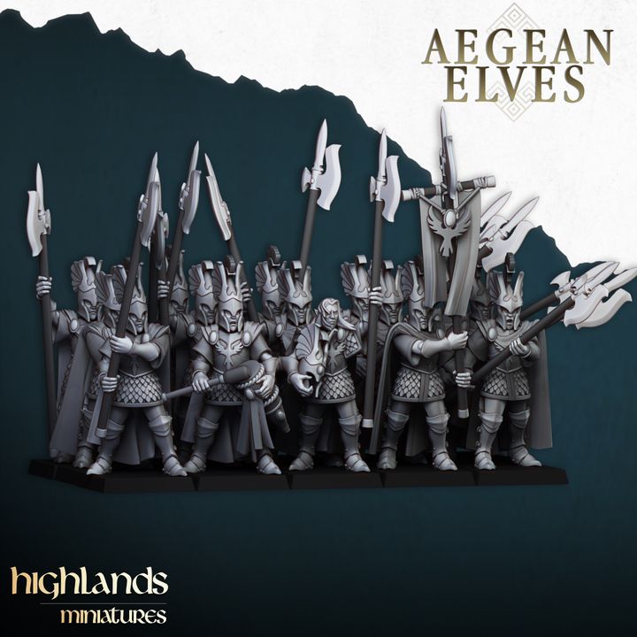 Aegean Elves - Mycenaean Guard - Highlands Miniatures