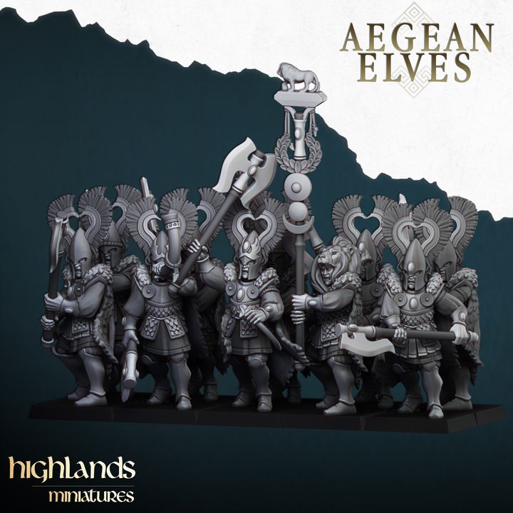 Aegean Elves - Nemean Lions - Highlands Miniatures