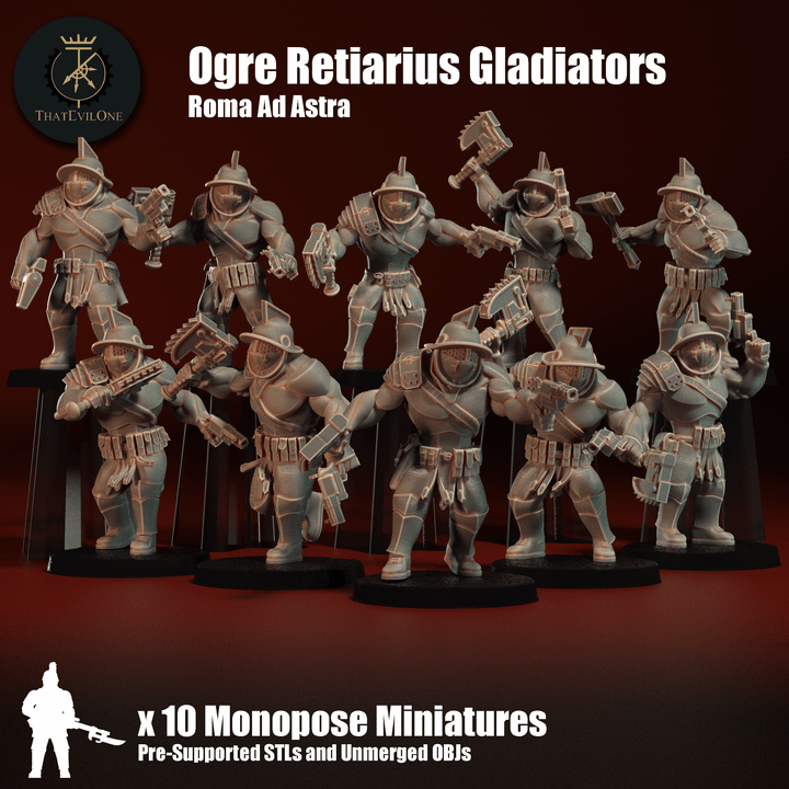 Roma Ad Astra Ogre Retiarius - ThatEvilOne - 28mm