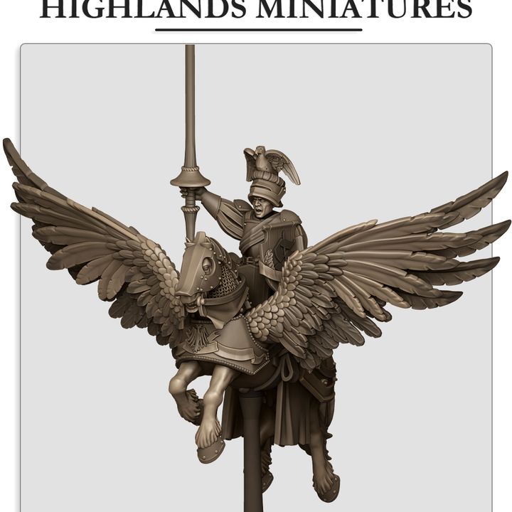 Sunland - Sunland General on Pegasus - Highlands Miniatures
