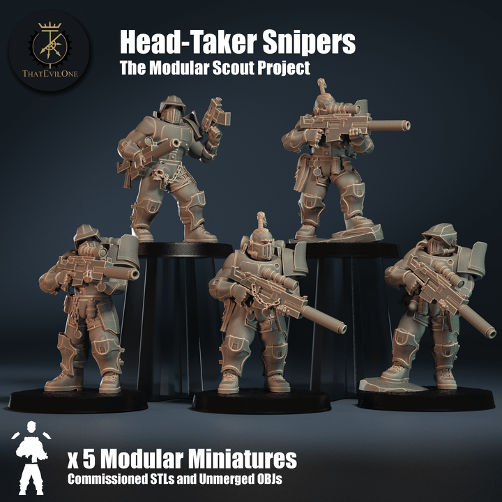 The Modular Scout Project Head Taker Snipers - ThatEvilOne - 28mm