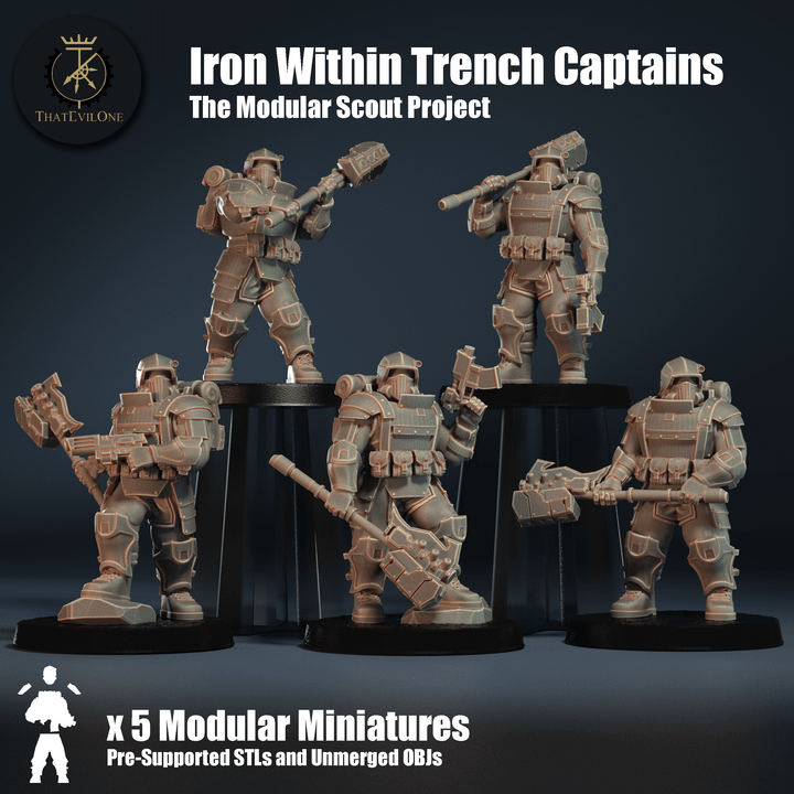 The Modular Scout Project Iron Within Trench Captain - ThatEvilOne - 28mm
