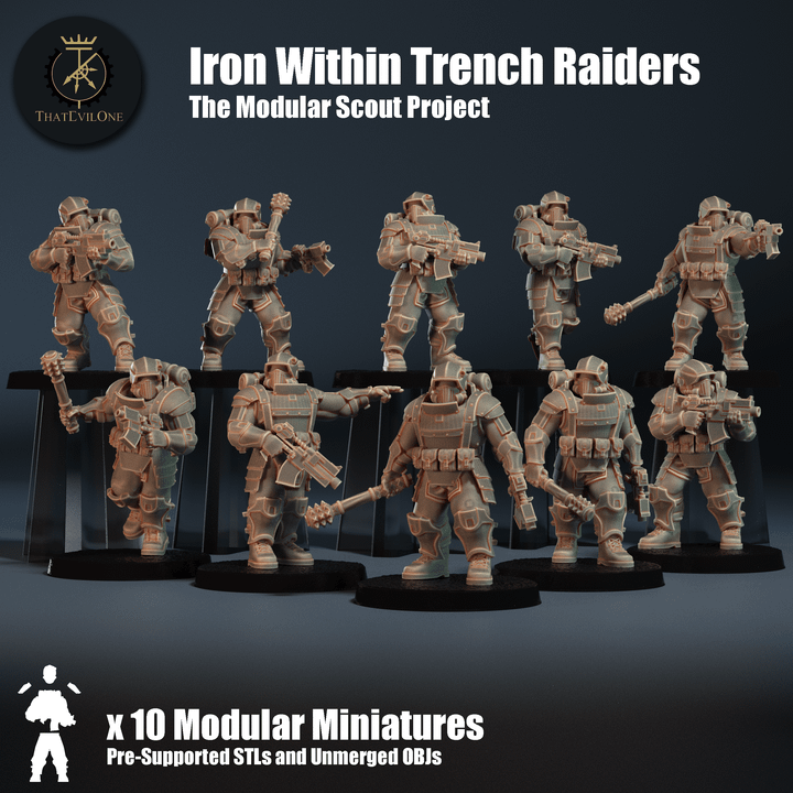 The Modular Scout Project - Iron Within Trench Raiders - ThatEvilOne - 28mm