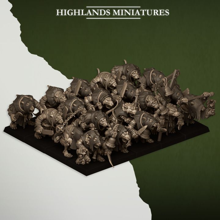 Sewer Vermin - Vermin Acolytes - Highlands Miniatures