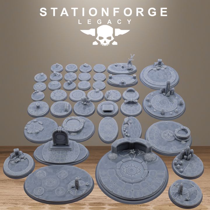 Mystic Bases Pack | 40 Hollowed Bases - StationForge Legacy