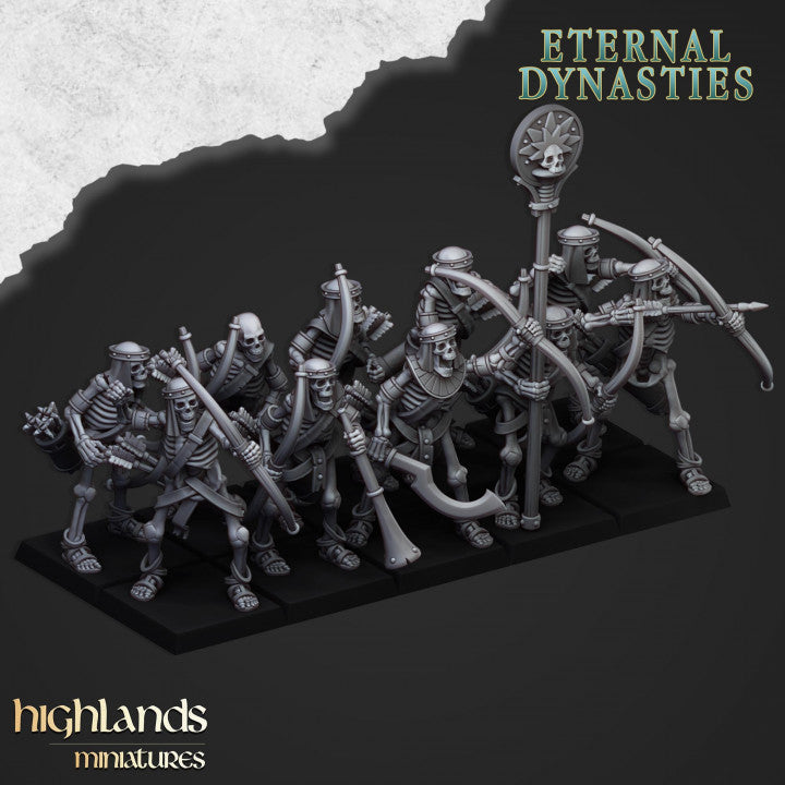 Eternal Dynasties - Ancient Skeletons with Bows - Highlands Miniatures