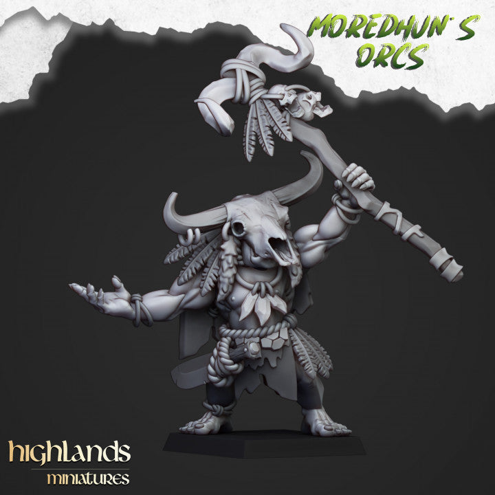 Orcs and Goblins - Cave Orc Shaman - Highlands Miniatures