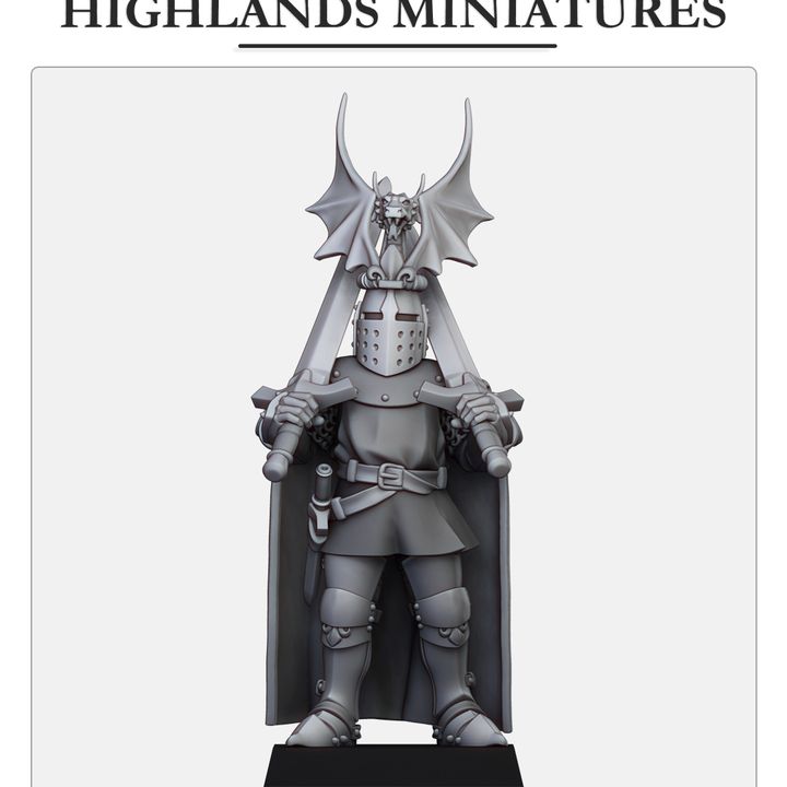 Gallia - Dismounted Sir Jaume with dual swords - Highlands Miniatures