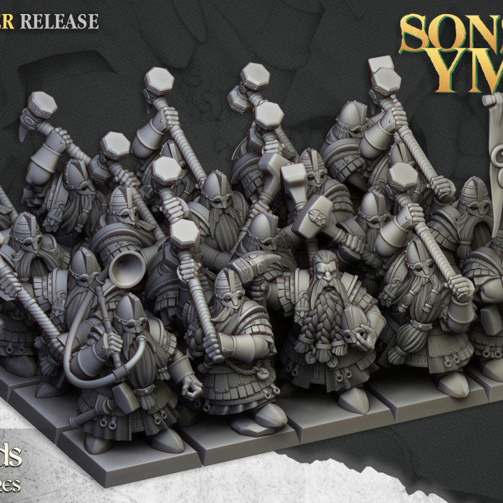 Dwarfs, Sons of Ymir - Dwarf Kingsguard Unit - Highlands Miniatures