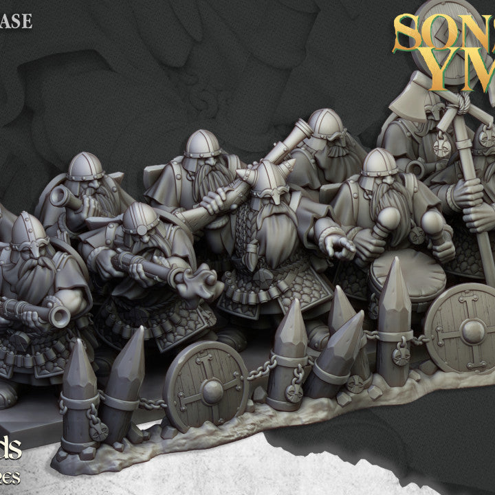 Dwarfs, Sons of Ymir - Dwarfs Marksmen Unit - Highlands Miniatures