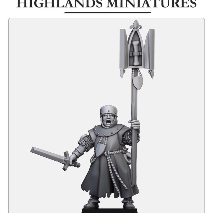 Gallia - Gallia Cleric with Relic - Highlands Miniatures