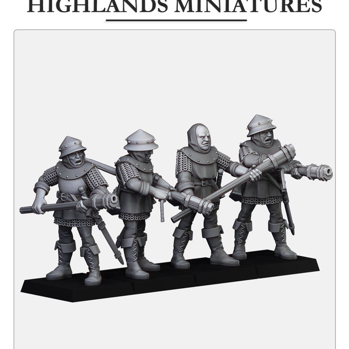 Gallia - Gallia Shooters: Handgunners - Highlands Miniatures