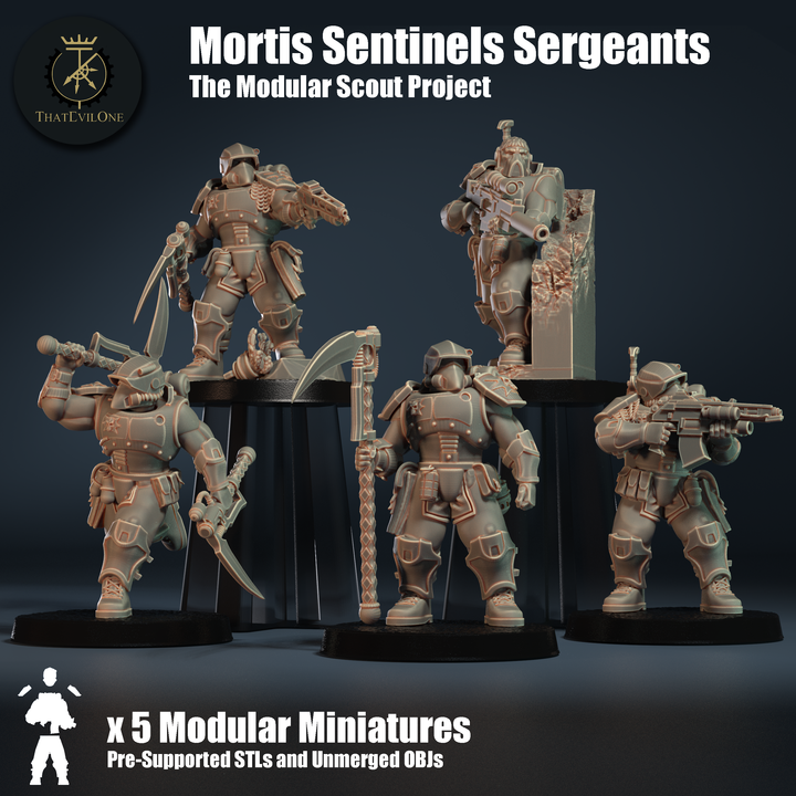 The Modular Scout Project Mortis Sentinels Sergeants - ThatEvilOne - 28mm