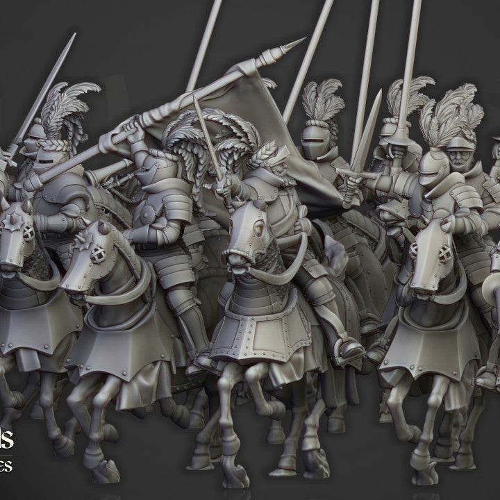Sunland - Sunland Knights on Horse - Highlands Miniatures
