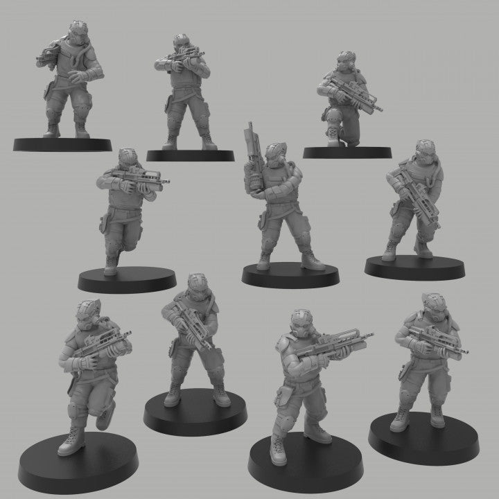 Advanced Infantry w/ Rifles - ThatEvilOne - 28mm