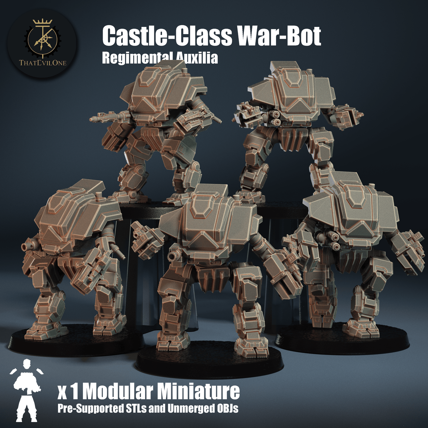 Regimental Auxilia Castle-Class War-Bot - ThatEvilOne - 28mm