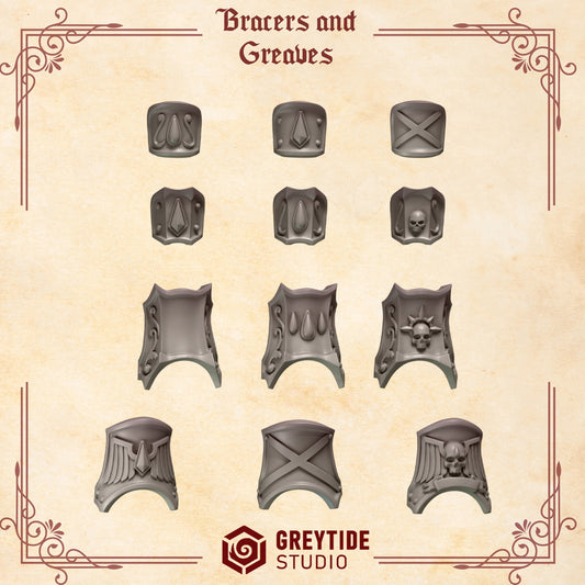 Bracers and greaves decorations CL - Bits - GreyTide Studio