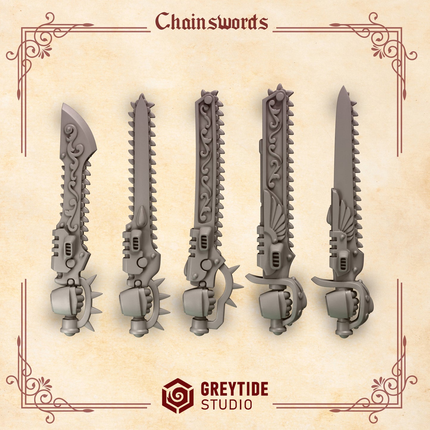 Chainswords CL - Arms and Weapons - Bits - GreyTide Studio