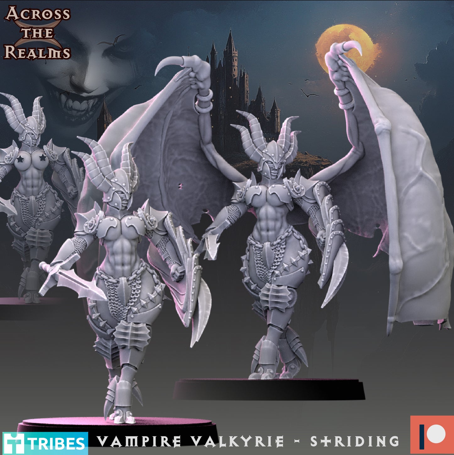 Vampire Valkyrie - Striding - Pinup Corps - Across the Realms 32mm