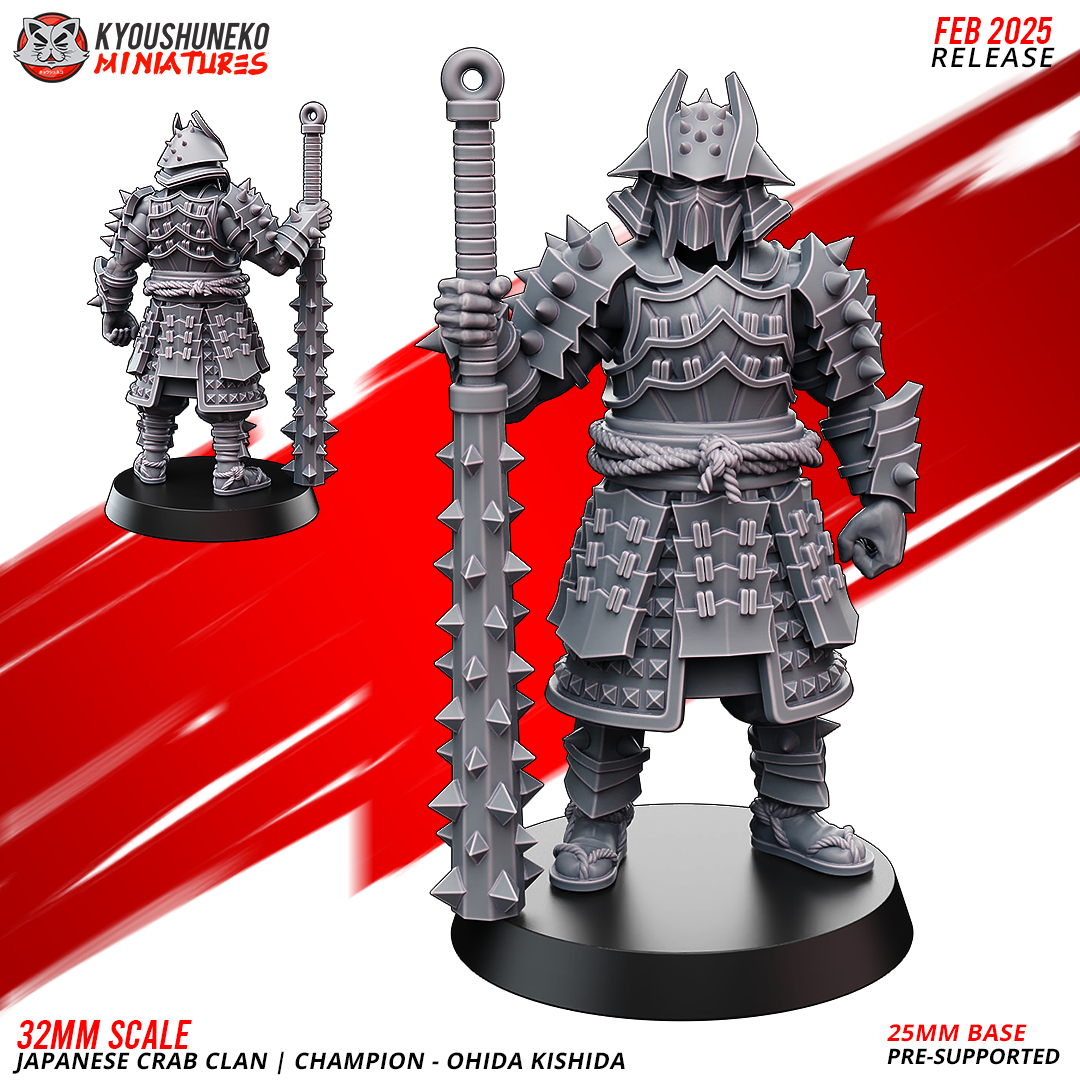 Ohida Kishida - Champion | Japanese Crab CLan - Kyoushuneko Miniatures