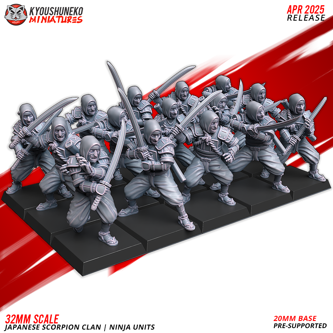 Ninja Units | Japanese Scorpion Clan - Kyoushuneko Miniatures