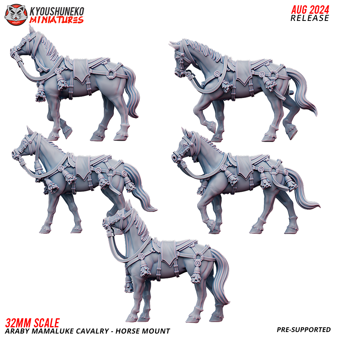 Horse Mount | Araby Mamaluke Cavalry - Kyoushuneko Miniatures