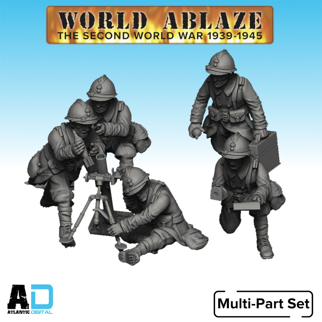 French WW2 Brandt Mortar - World Ablaze - Wargames Atlantic