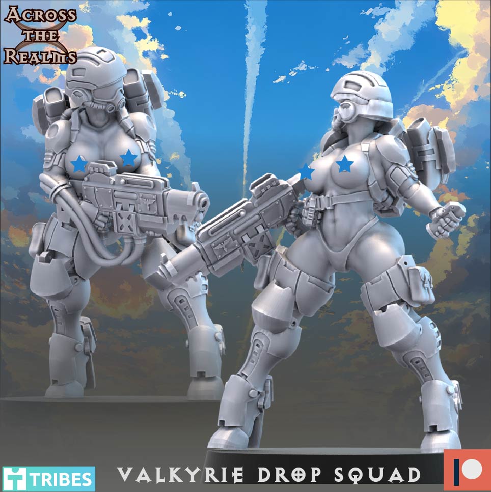 Valkyrie Drop Squad D NSFW - Pinup Corps - Across the Realms 32mm