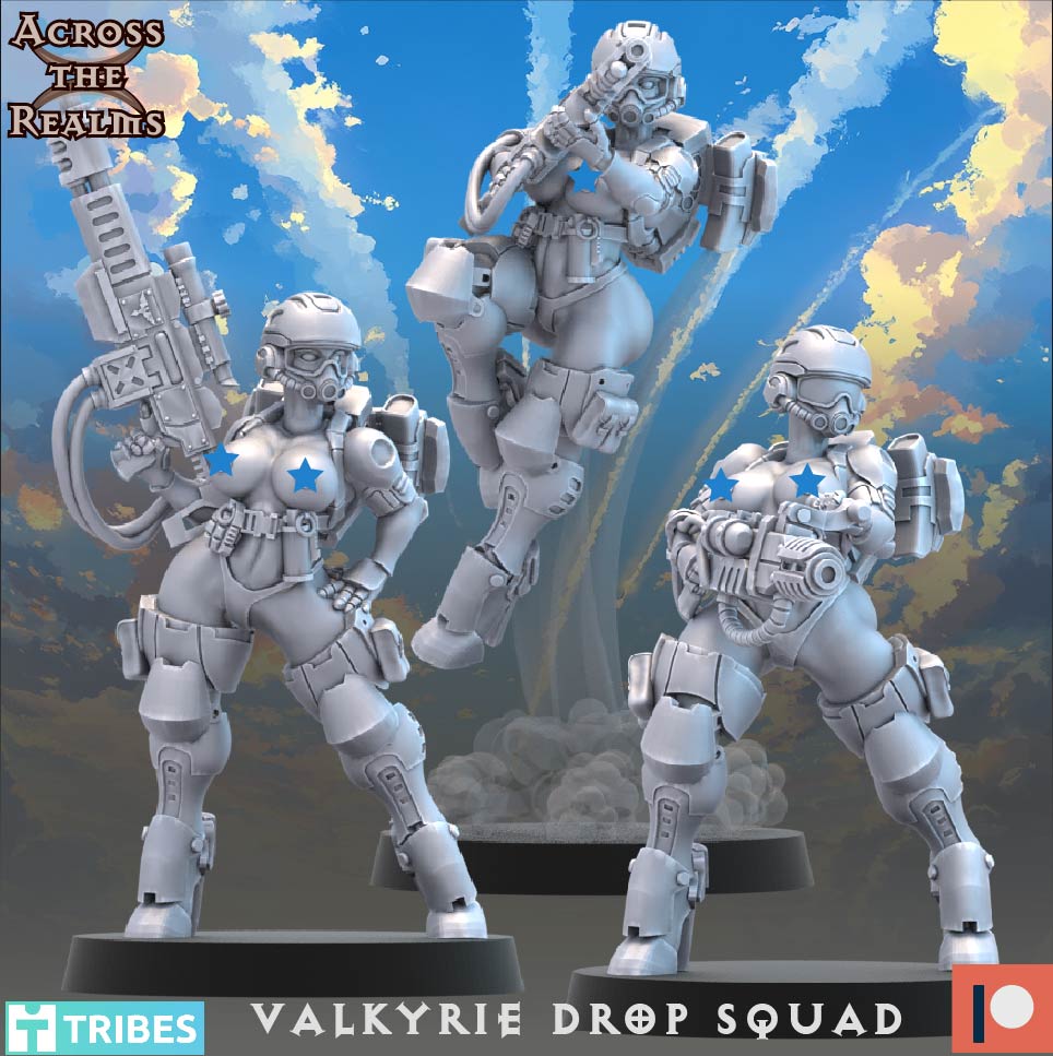 Valkyrie Drop Squad A NSFW - Pinup Corps - Across the Realms 32mm