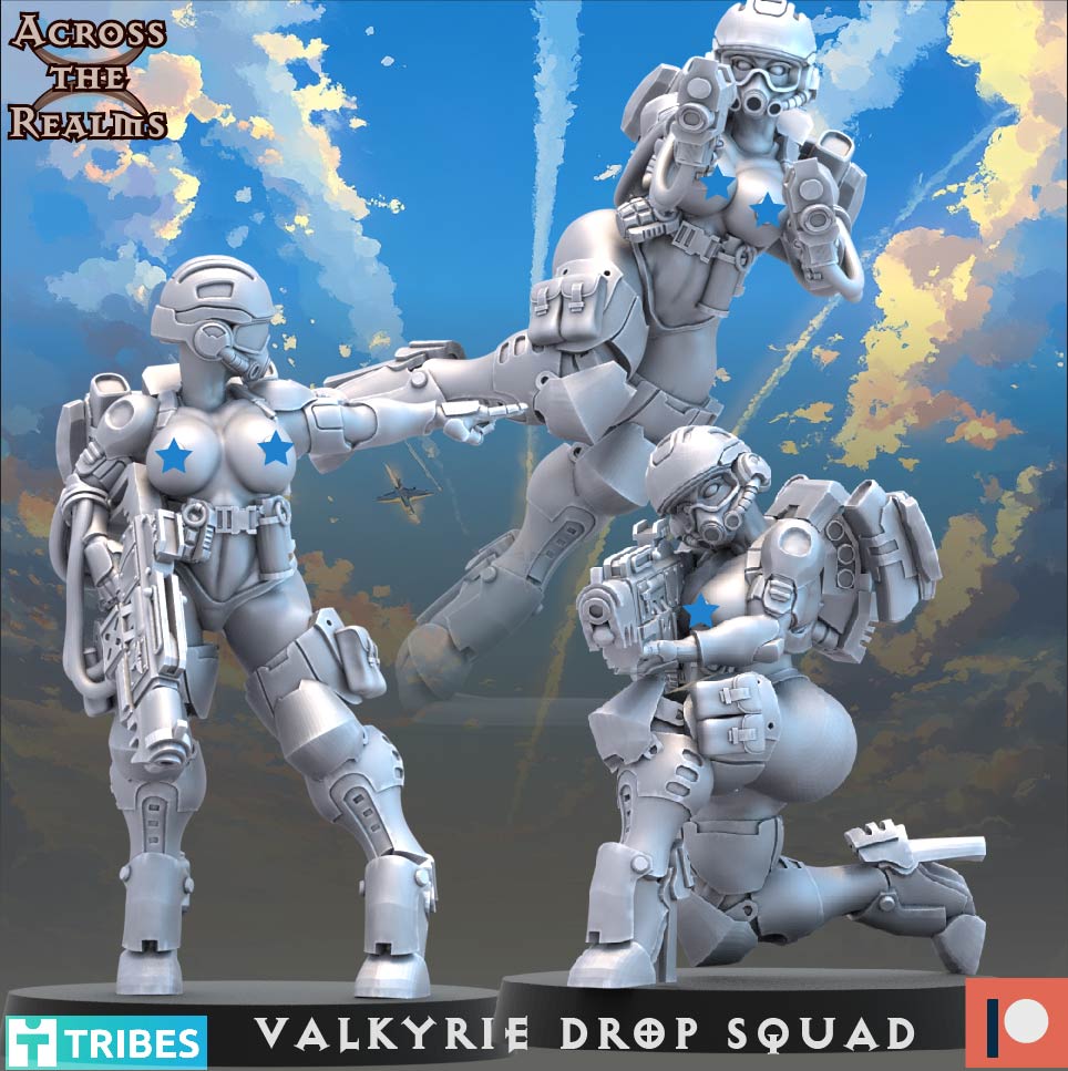 Valkyrie Drop Squad C NSFW - Pinup Corps - Across the Realms 32mm
