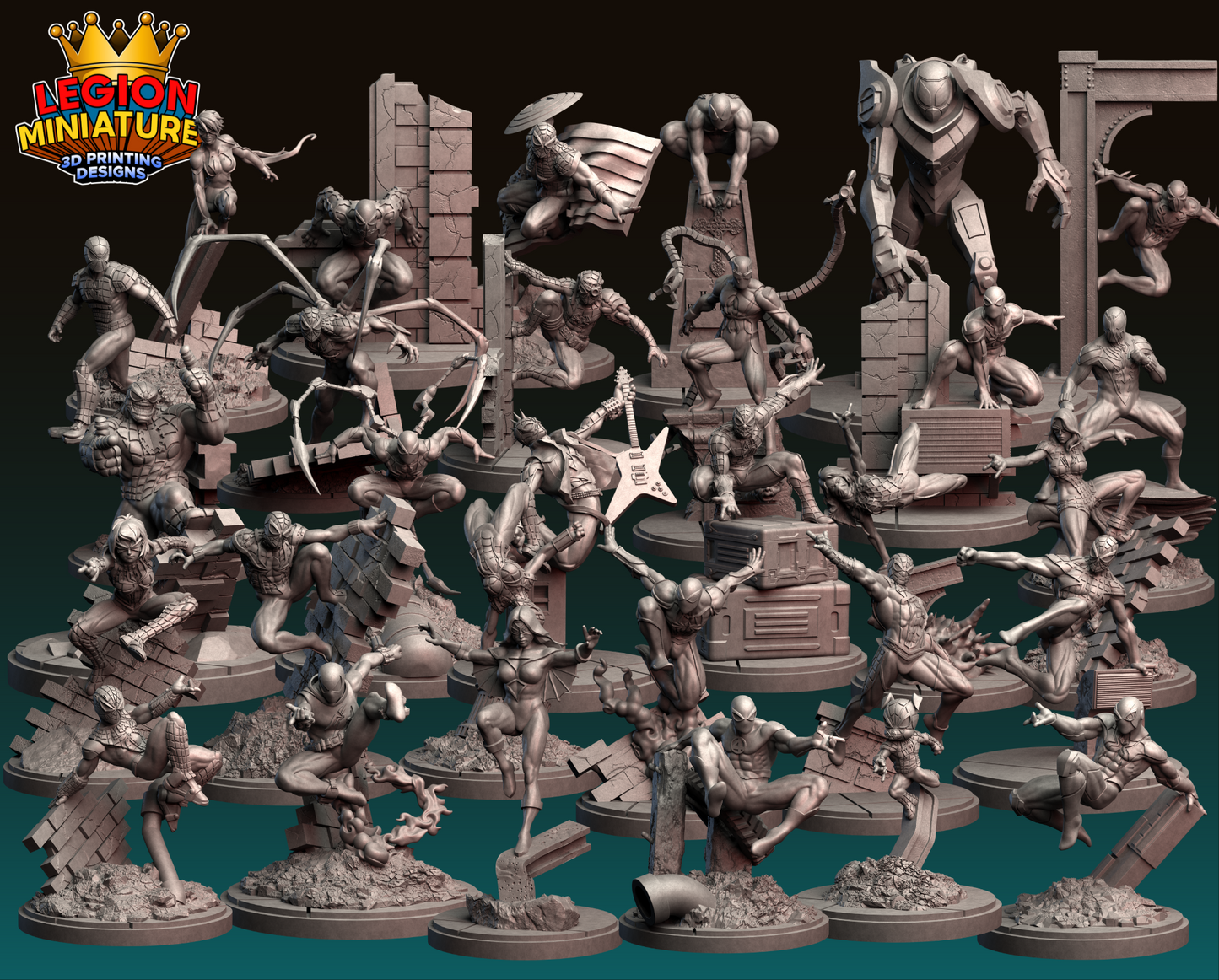 Spiders Megapack (30 Figs) - Legion Miniatures