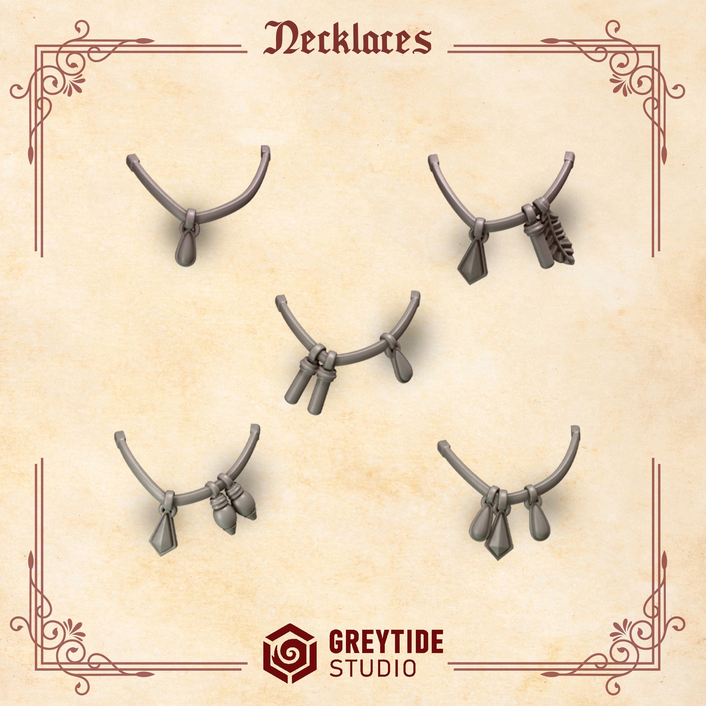 Necklaces decoration CL - Bits - GreyTide Studio