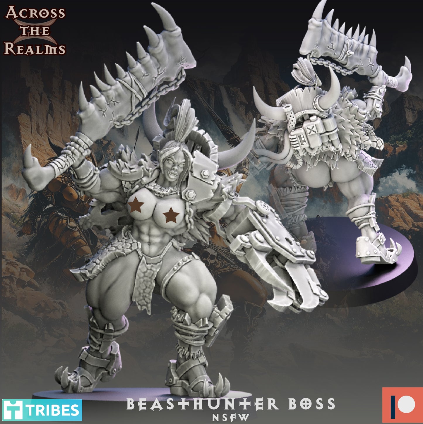 Beasthunter Boss NSFW - She-Orc - Across the Realms 32mm