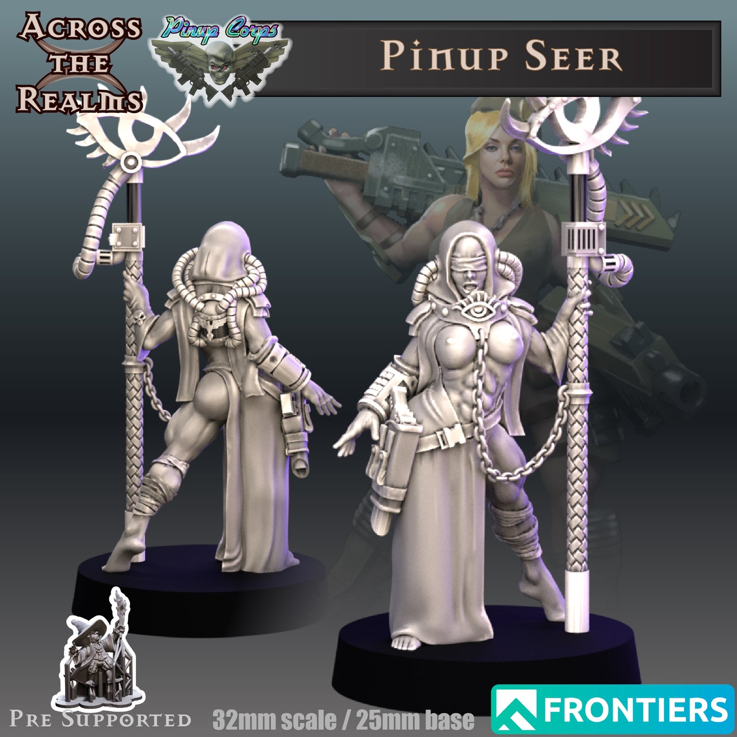 Pinup Seer - Across the Realms 32mm