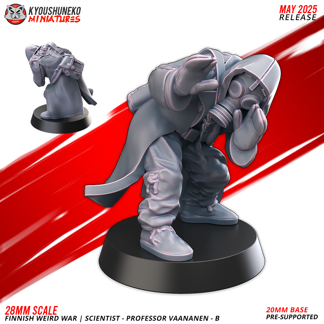 Scientist | Professor Vaananen - B | Finnish Weird War ww2 - Kyoushuneko Miniatures