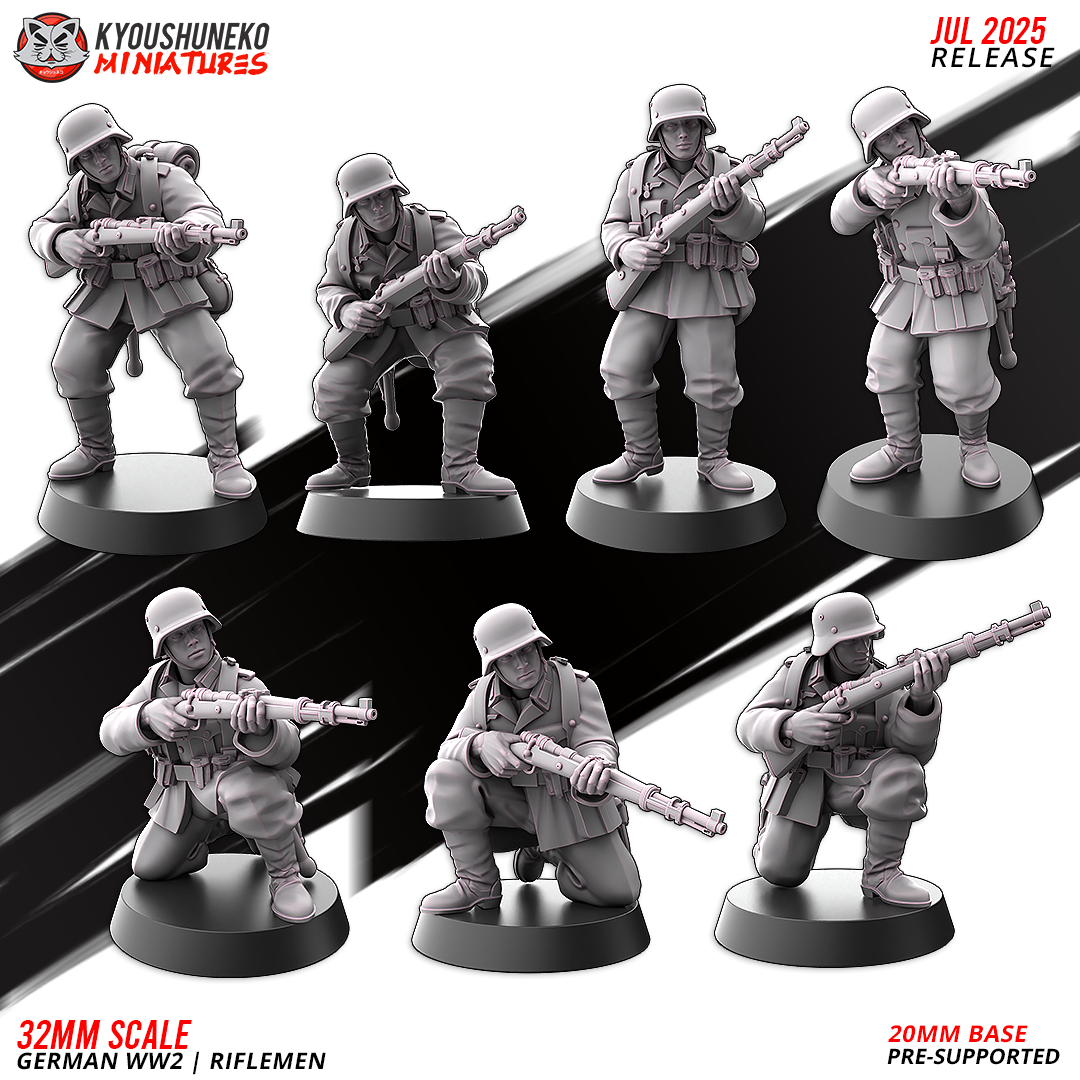 German WW2 | Riflemen - Kyoushuneko Miniatures