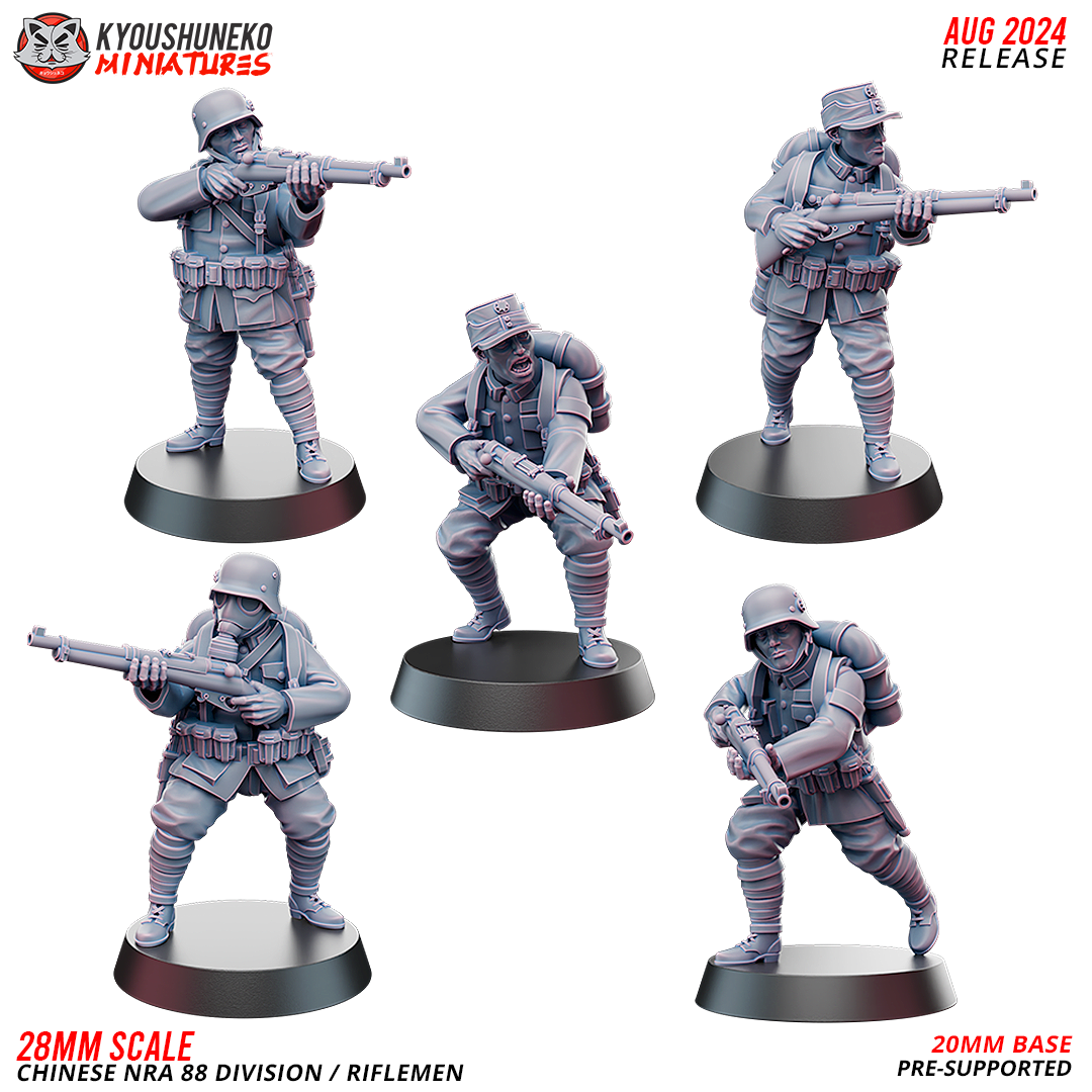 Riflemen | Chinese NRA 88 Division ww2 - Kyoushuneko Miniatures
