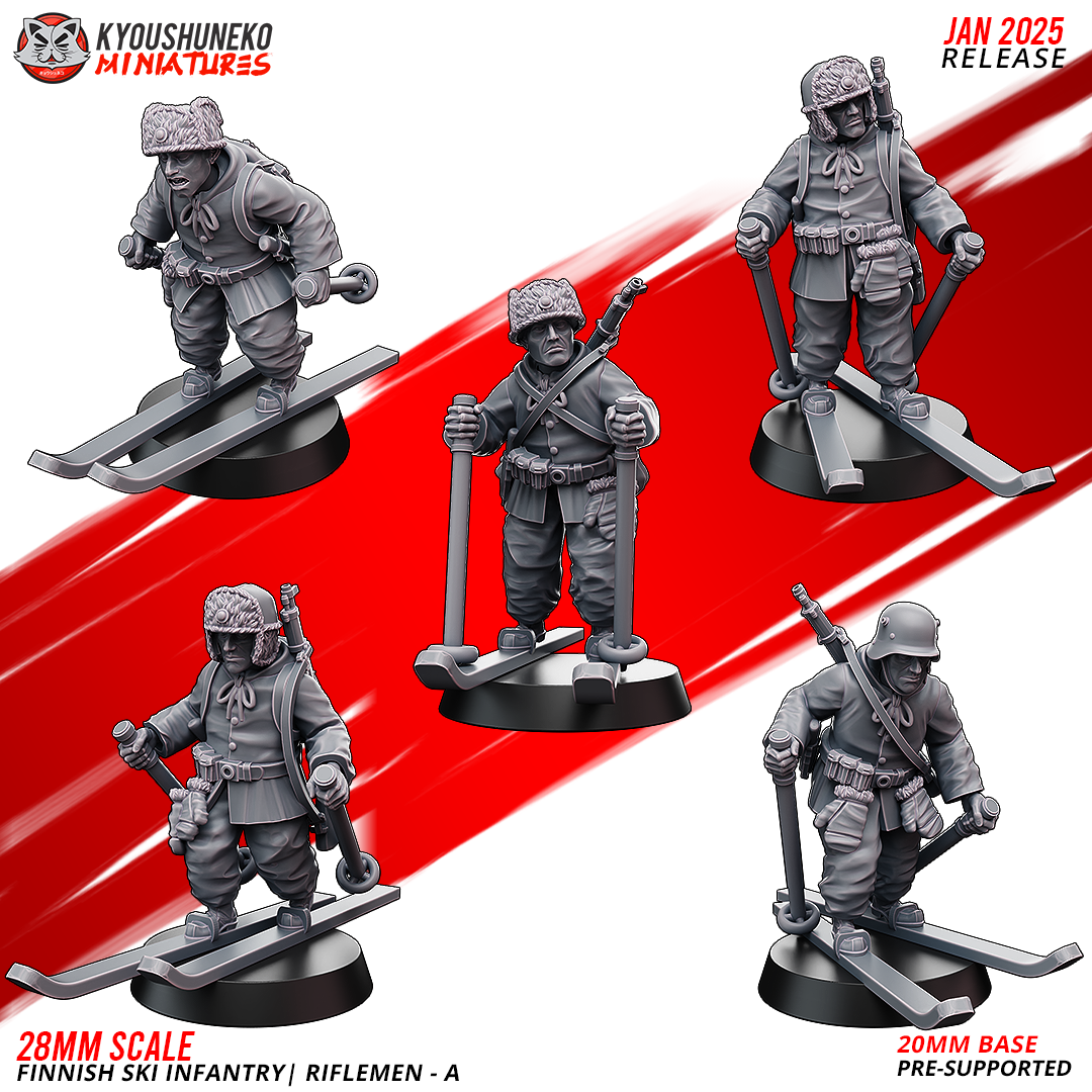 Riflemen - A | Finnish Ski Infantry ww2 - Kyoushuneko Miniatures