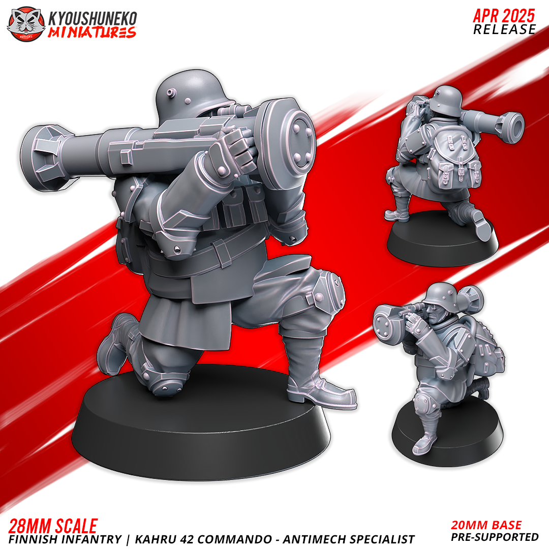 Anti Mech Specialist - Kahru 42 Commando | Finnish Weird War ww2 - Kyoushuneko Miniatures